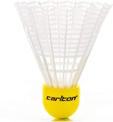 Бадмінтонний м'яч Carlton C100 Gelb, середньої швидкості (77 Grains), для учнів, юніорів та початківців (1x6 шт.)