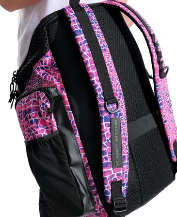 Рюкзак для плавання Arena One Go, 45 літрів, рожевий, з принтом 'Зміїна шкіра'