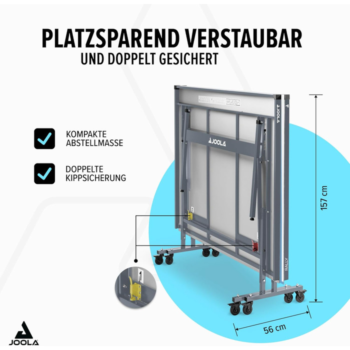 Стол для пінг-понгу JOOLA Rally Outdoor - професійний, розкладний, для вулиці, з сіткою