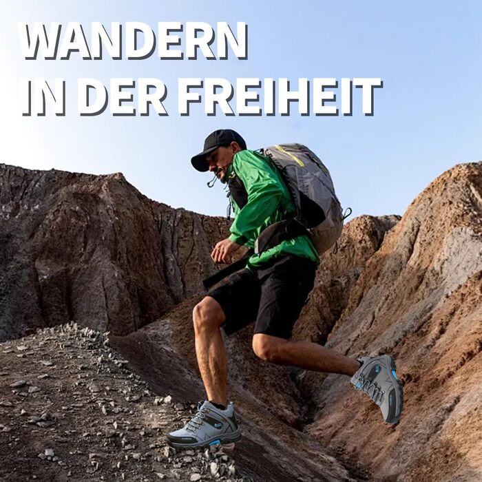 Черевики для хайкінгу чоловічі та жіночі, водонепроникні, трекінгові черевики, для туризму та кемпінгу, сірі, 39 EU