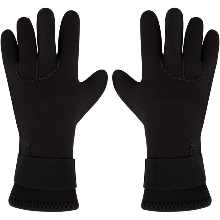 IPENNY Рукавички для дайвінгу з неопрену, 3 мм, чорні, антиковзаючі, для дайвінгу, серфінгу, плавання, снорклінгу, веслування, каякінгу, теплі рукавички для дорослих та підлітків