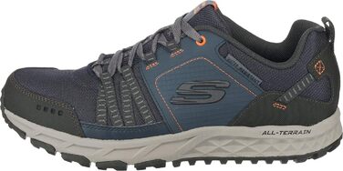 Чоловічі кросівки Skechers Escape Plan Navy Leather Mesh Orange Trim, 48.5 EU