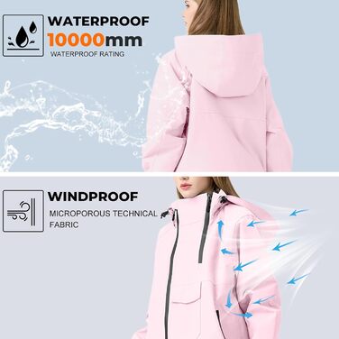 Комбінезон гірськолижний HOUZONIY для жінок, спортивний, армійсько-зелений (S)