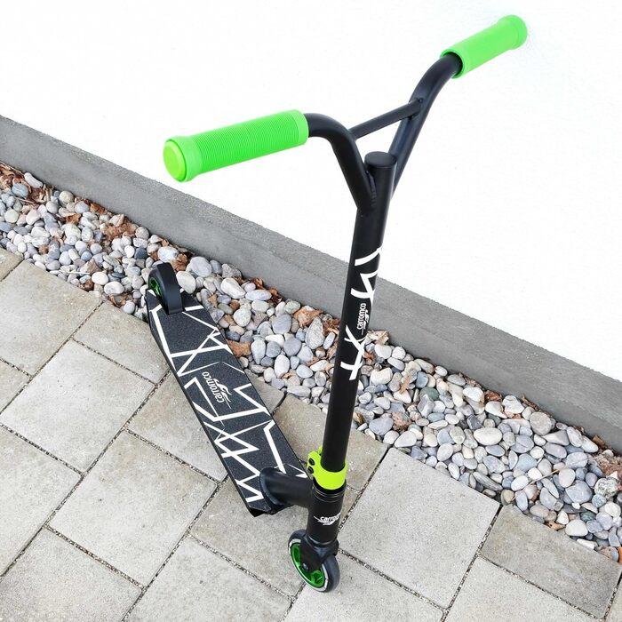 Трюковий самокат Carromco Action Rider 100 зелено-чорний, для скейтпарку, HIC-компресія
