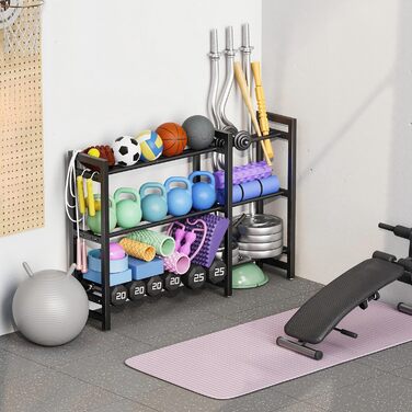 Регульований трирівневий стійка для гантелей 127 см. Стійка для коротких гантелей, 3 рівні, полиця для гантелей (без гантелей)