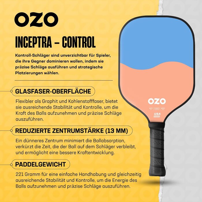 OZO ракетка для піклболу для початківців, контрольна