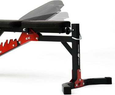 Регульована лавка для жиму Marbo Sport MH-L115, універсальна фітнес-лавка, чорна, для тренажерного залу
