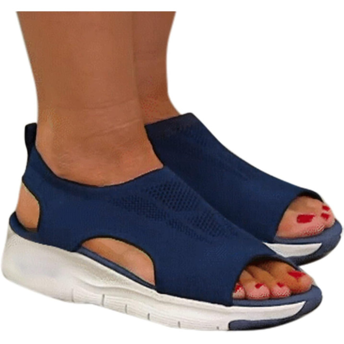 Ортопедичні сандалі жіночі літні, зручні, миючі, на платформі, спортивні, для трекінгу, повсякденні, розмір 37-43, блакитні