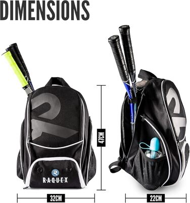Рюкзак Raquex Sportrucksack для тенісу, сквошу, бадмінтону + місце для взуття, ноутбука та пляшки