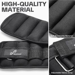 Ваги для кісточок та зап'ясть Sportneer: від 0.23 кг до 0.9 кг на кісточку, від 0.45 кг до 1.8 кг на пару