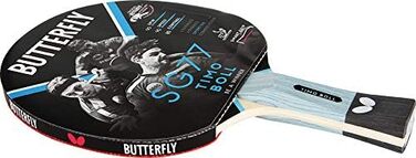 Настільний тенісний ракетка Butterfly Timo Boll SG77 для хобі та тренувань, сертифікована ITTF, накладка Pan Asia, увігнута ручка Smart Grip, чохол у комплекті