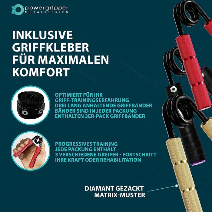RPM Power PowerGripper металевий еспандер для рук (50-400 lbs), тренажер для кистей, передпліч і зміцнення хвата