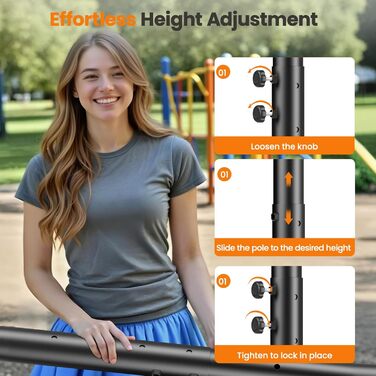 Зручна баскетбольна корзина для вулиці: регульована висота 128-305 см, стійка з підсиленою спинкою 110x75 см, 2 сітки в комплекті