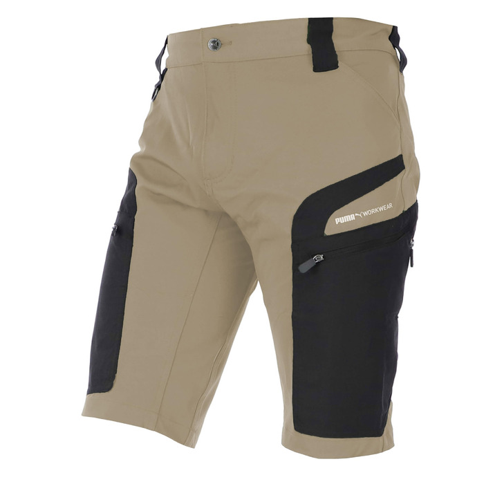 Чоловічі шорти для трекінгу та активного відпочинку PUMA Workwear Pro-One Adventure, Desert Brown (XXL) — міцний нейлон, 4-way stretch, з D-кільцем