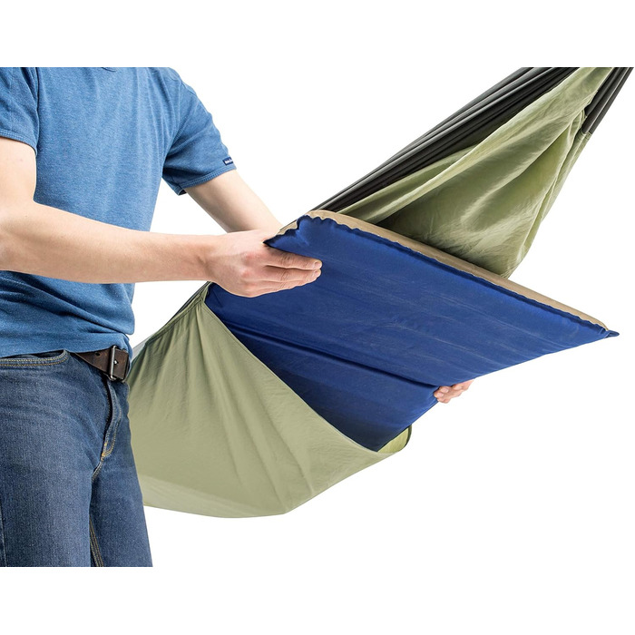 Гамак Amazonas Ultra-Light Silk Traveller Thermo 275x140 см, зелений, до 200 кг - надлегкий шовковий гамак для подорожей