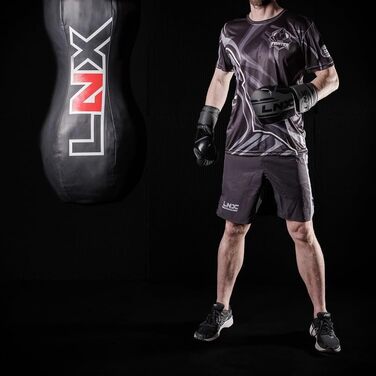 Боксерські рукавички LNX Performance Pro з натуральної шкіри 14 унцій, чорні — для боксу, кікбоксингу, муай-тай, ММА