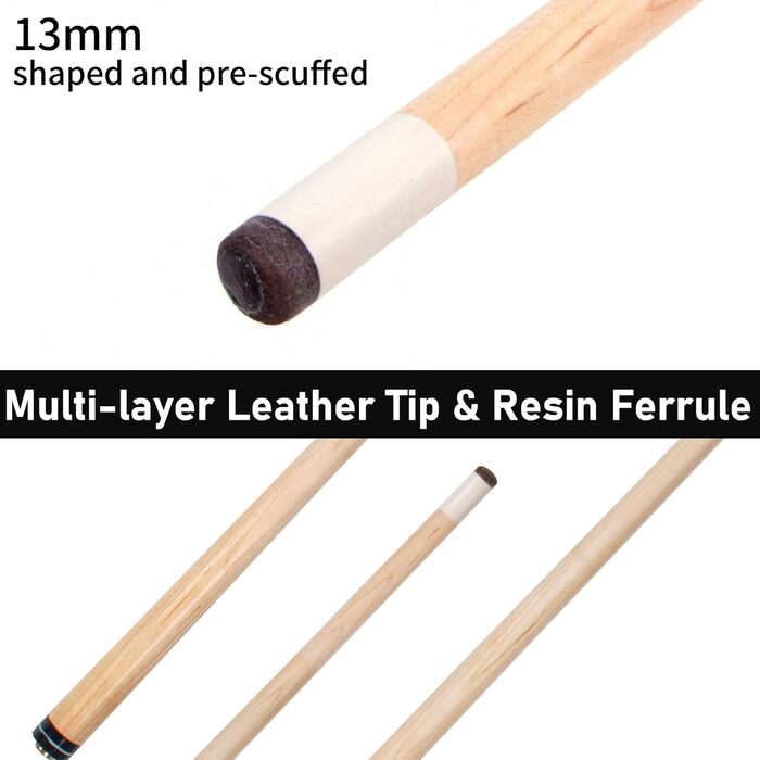 Набір для більярду Lotmusic: 4 шт., роздільна, канадський клен, вага 510-595 г, для більярдних шанувальників