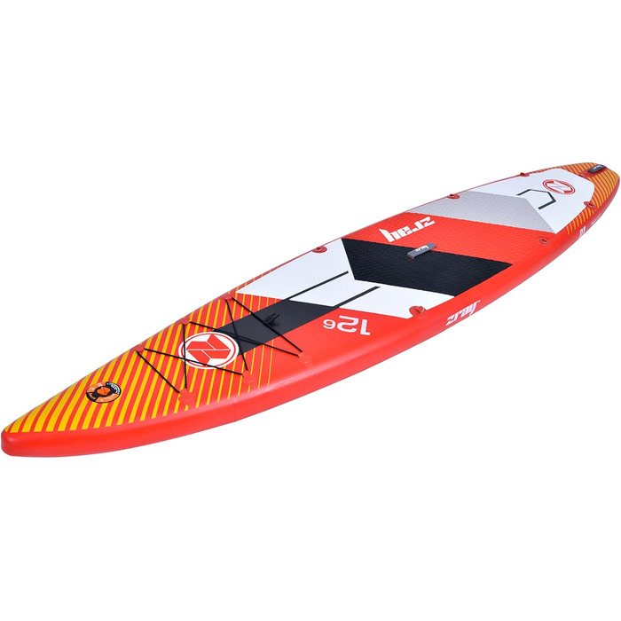 Надувна SUP-дошка Zray Rapid 12'6, подвійний Dropstitch + карбоновий стрингер, комплект, вантажопідйомність 160 кг, 381x76x15 см