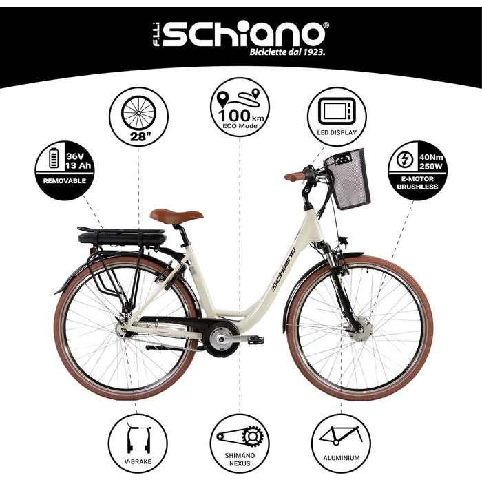 Електровелосипед F.lli Schiano E-Moon Trek 28