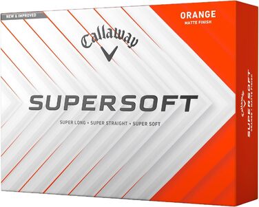 Гольф м'яч Callaway Supersoft 2025, білий (помаранчевий)