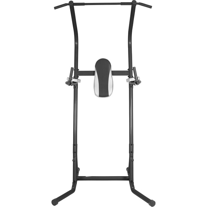 Power Tower GORILLA SPORTS® - Багатофункціональний турнік з брусами для віджимань, підлокітниками та спинкою, до 115 кг, чорний