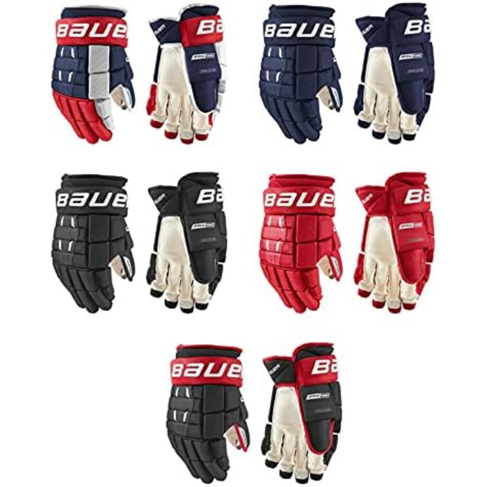 Хокейні рукавички Bauer S21 PRO Series Intermediate, чорні, розмір 13