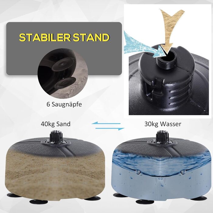 Боксерський мішок HOMCOM зі стійкою, регульована висота 136-154 см, з боксерськими рукавичками, для підлітків та дорослих, для фітнесу та зняття стресу (червоний)