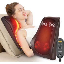 COMFIER масажер для шиї та спини з підігрівом, 4D шиацу масажна подушка для плечей, спини, ніг, подарунок для чоловіків і жінок
