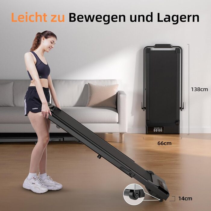 Бігова доріжка Lacuffy Walking Pad для дому, складана, з APP-керуванням, KI-тренуванням, для 136-158 кг, для багатокористувацьких забігів