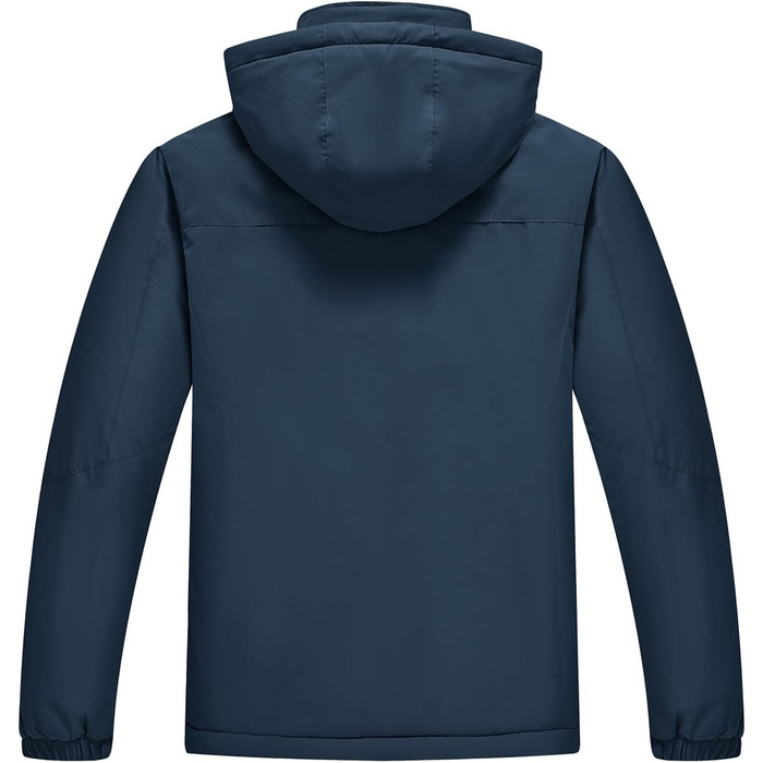 Чоловіча зимова куртка YSENTO: водонепроникна, тепла, з флісовою підкладкою, софтшелл, дихаюча, для катання на лижах та сноуборді з капюшоном (L, Джинсовий синій)