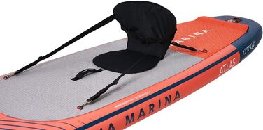Надувна SUP-дошка Aqua Marina Atlas 366x86x15 см з каяк-сидінням і подвійним веслом, комплект, червона