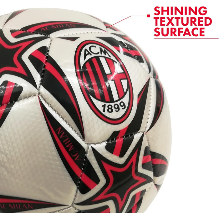 Футбольний м'яч Mondo Toys AC Milan, офіційний, розмір 5, 400 г, зшитий