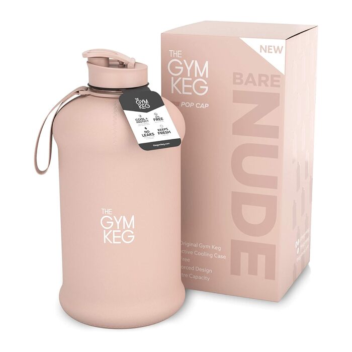 Гімнастичний глечик Gym Keg 2.2L з сумкою та ручкою: багаторазова спортивна пляшка для фітнесу, йоги, екологічна, без BPA