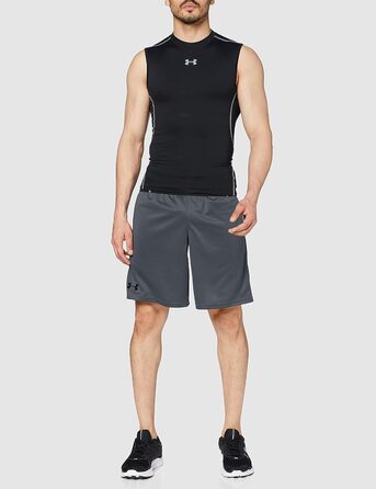 Чоловічі спортивні шорти Under Armour UA Tech Mesh дихаючі з кишенями, вільний крій, Pitch Gray, розмір XS