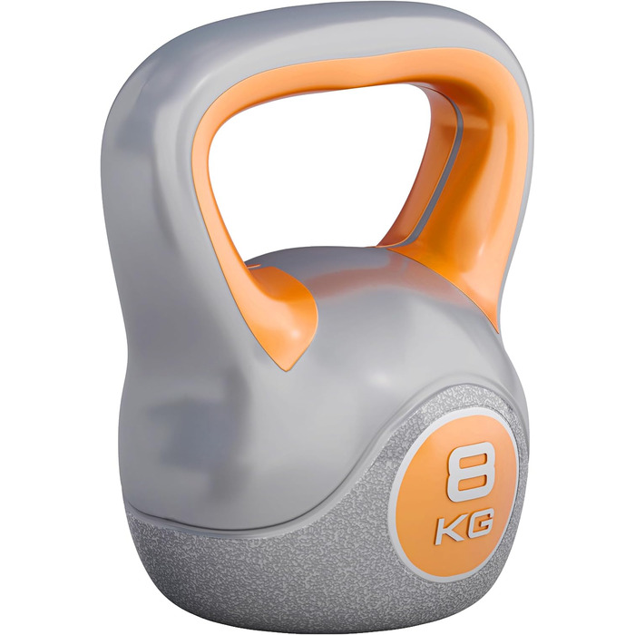 Kettlebell GORILLA SPORTS з пластика 2-20 кг – гиря для фітнесу, силових тренувань, різна вага, окремо або в наборі, з/без підставки