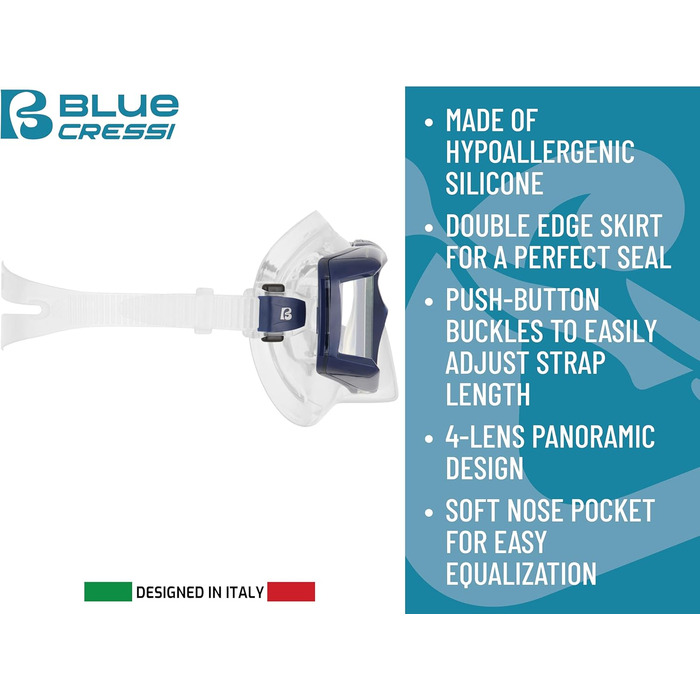 Маска для снорклінгу та дайвінгу Cressi Horizon (Чорний/Чорний) з 4 змінними лінзами, комплект маска+трубка Scilla Top Dry