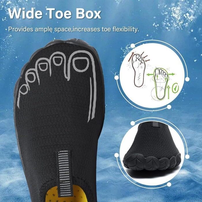 Чоловічі та жіночі аквашузи Ziitop: для плавання, серфінгу, йоги. Швидка сушка, розміри 36-46 EU.