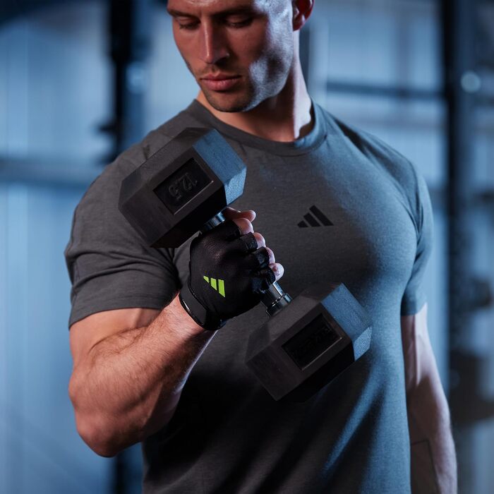 Рукавиці для тренувань Adidas Essential Aeroready (XS, Зелені) - вологовідвідні, з м'якою шкіряною долонею