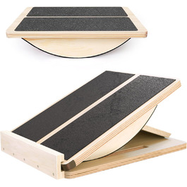 Дошка для тренувань 2-в-1: нахил та баланс, фітнес-обладнання, тренажер для пресу, антиковзаюча поверхня