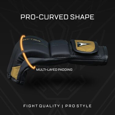 Рукавички для MMA чоловічі та жіночі — дихаючі рукавички з відкритим пальцем для спарингу, рукавички для греплінгу, кікбоксингу, муай-тай, боїв у клітці та тренувань. Чорний/Блакитний (XL, Чорний/Золотий)