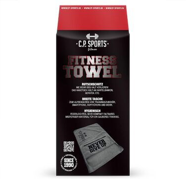 Рушник для фітнесу C.P. Sports: мікрофібра, фіксація, кишеня, для занять у спортзалі, м'який, великий, для жінок та чоловіків, 5 кольорів