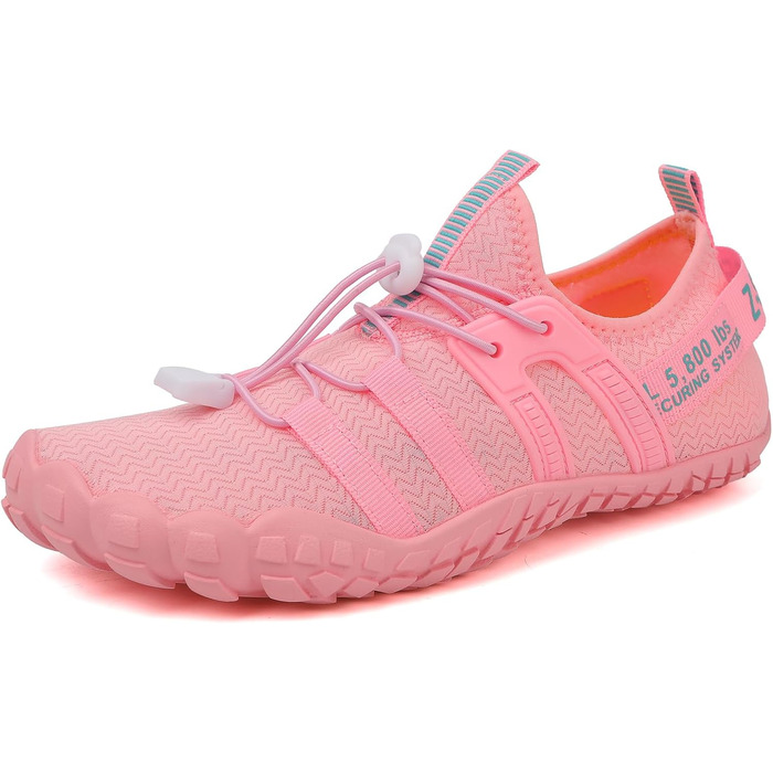 Зітоп Водні черевики для жінок та чоловіків, шкарпетки для плавання, шкарпетки для йоги, спортивні черевики для басейну, пляжу, серфінгу, дайвінгу (36-46 EU), білий, сірий, рожевий