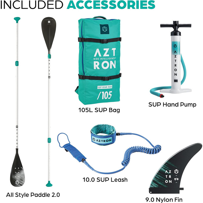 Надувна SUP-дошка AZTRON Lunar 2.0 Allround 297x81x15 см, 270 л
