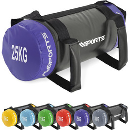 MSPORTS Power Bag Premium 5-30 кг – мішок для функціонального тренінгу, вага 25 кг, фітнес-сек, пісочний мішок