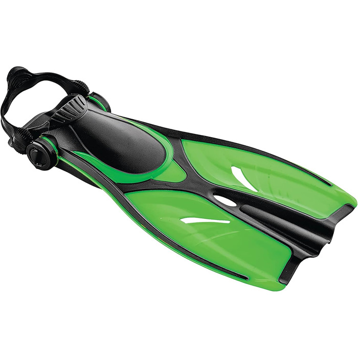 Ласти для дітей SCUBAPRO Dolphin, регульовані з п'ятковим ремінцем, зелений колір, розмір S/M