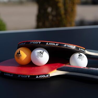 Набір для настільного тенісу JOOLA Rosskopf 2: 2 ракетки, 3 м'ячі 40+mm, сумка, червоно-чорний