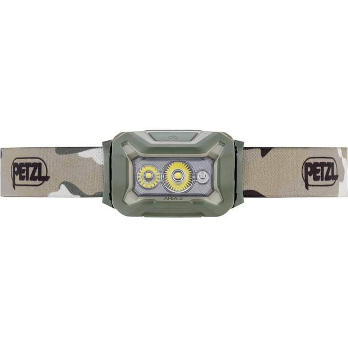 Ліхтар на голову Petzl ARIA 2 RGB - 450 люмен, камуфляж, 3 AAA-батарейки