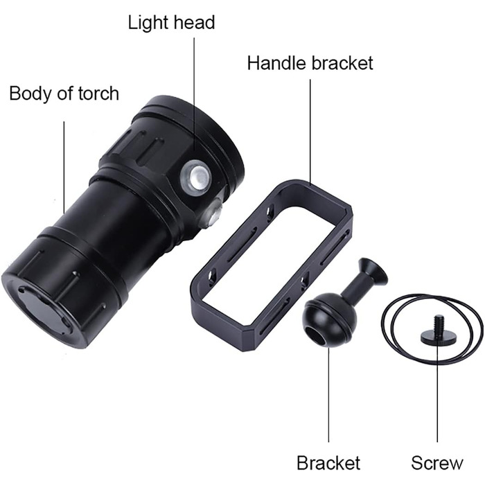 Підводна LED-ліхтарик Tyenaza 18000 люмен, IPX8, 500 м, 7 режимів, 120°