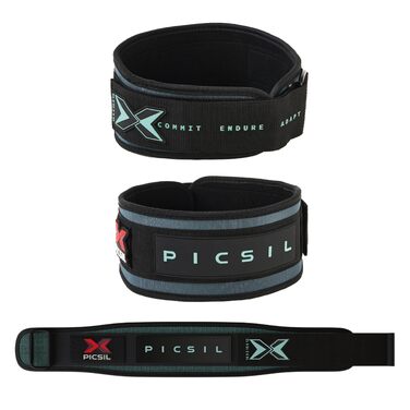 Пояс для важкої атлетики PICIL, підтримка попереку, схвалений для змагань, з пряжками, чорний (XL, Зелений)