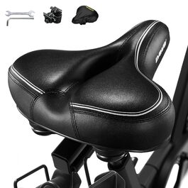 DAWAY C30 Комфортне велике сідло для велосипеда - сумісне з походами, тренуваннями, гірськими та шосейними велосипедами. Заміна великого велосипедного сідла з подушкою Memory Foam для чоловіків та жінок (еластомерні пружини)